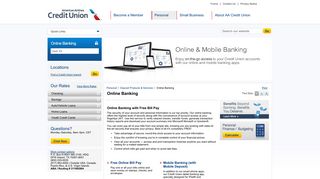 American Airlines Credit UnionOnline Banking