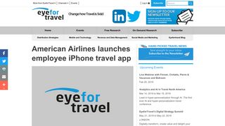 American Airlines launches employee iPhone travel app - EyeforTravel