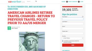 AMERICAN AIRLINES RETIREE TRAVEL CHANGES - RETURN TO ...