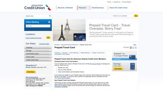 American Airlines Credit UnionPrepaid Travel Card - AA Credit Union