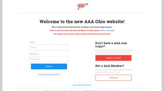 AAA Ohio: Please Login