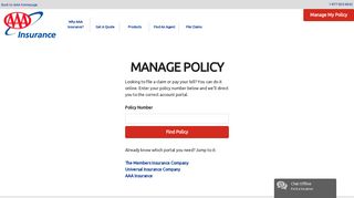 Manage Policy - AAA Carolinas - AAA.com