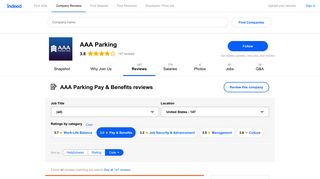 Working at AAA Parking: Employee Reviews about Pay & Benefits ...