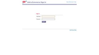 AAA eCommerce Sign In