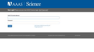 User account | AAAS - The World's Largest General Scientific Society