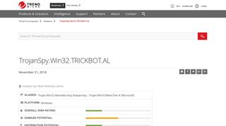 TrojanSpy.Win32.TRICKBOT.AL - Threat Encyclopedia - Trend Micro FI