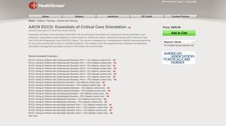 AACN ECCO: Essentials of Critical Care Orientation