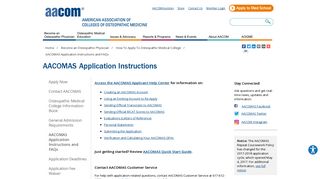 AACOMAS Application Instructions and FAQs