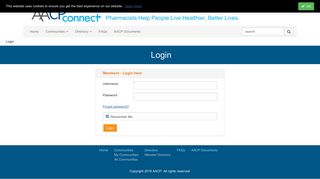 Login - American Association of Colleges of Pharmacy - AACP Connect