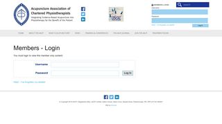 Log In - AACP