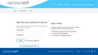 AACP MX Member Portal site > AACP > Sign In