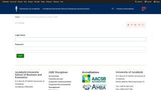 The renowned AACSB accreditation awarded to JSBE — Jyväskylä ...