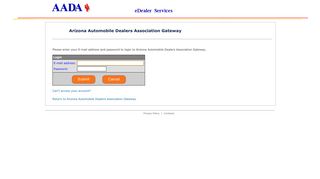 Logon - Arizona Automobile Dealers Association Gateway