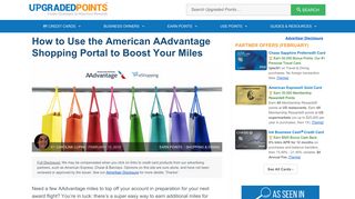 How To Use the American AAdvantage Shopping ... - Upgraded Points