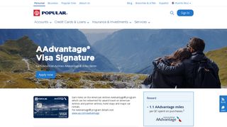 AAdvantage® Visa Signature - Popular