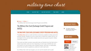 The Military Star Card (Exchange Credit Program and AAFES)
