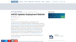 AAFES Updates Employment Website | Military.com