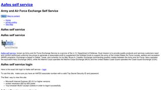 Aafes self service | Army and Air Force Exchange Self Service
