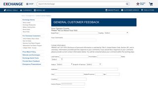 The Exchange | Customer Relations | General Customer Feedback