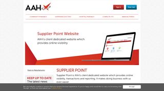 Supplier Point Website | AAH