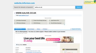 aalive.co.uk at WI. AA Live (Basingstoke) - You have no cookie ...