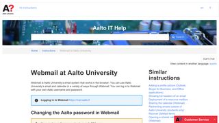 Webmail at Aalto University | Aalto IT Help