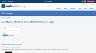 Client Login I AAM Advisory - Financial Planning Services