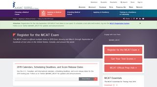 Register for the MCAT Exam - AAMC Students
