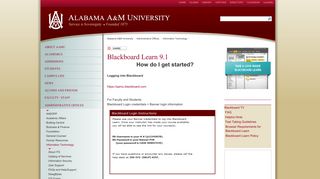 Blackboard Learn - Alabama A&M University!