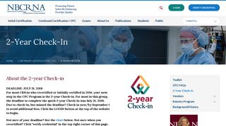 2-Year Check-in | NBCRNA