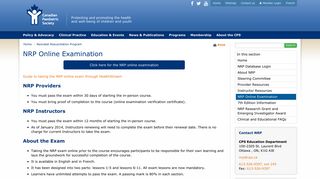 NRP Online Examination | Canadian Paediatric Society