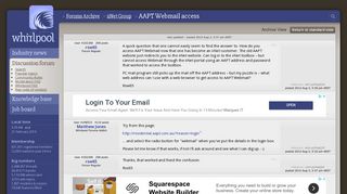 AAPT Webmail access - iiNet Group - Whirlpool Forums