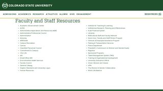 Faculty and Staff Resources | Colorado State University