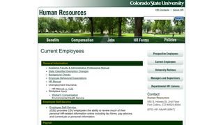 Current Employees - Human Resources - Colorado State University