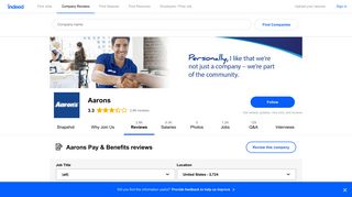 Working at Aarons: 821 Reviews about Pay & Benefits | Indeed.com