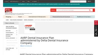 AARP Dental Insurance Plan administered by Delta Dental Insurance ...
