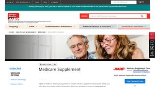 AARP Medicare Supplement Plans insured by United Healthcare