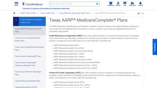 Texas AARP® MedicareComplete® Plans | UHCprovider.com