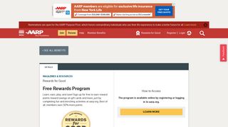 Free Rewards - AARP Rewards for Good