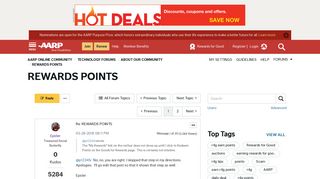 REWARDS POINTS - AARP Online Community