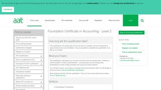 Foundation Certificate in Accounting - Level 2 | AAT