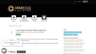 I can't login to the AAT Green Light Test - Gold Edge Training Ltd.