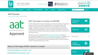 AAT Courses in London - AAT Levels - AAT Login - UKCBC