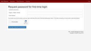 Request password for first-time login - WAeUP.Kofa - Student ...