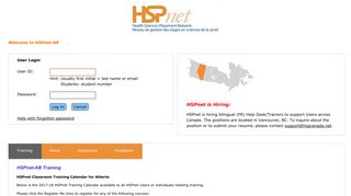 HSPnet Login - Alberta - BCIT