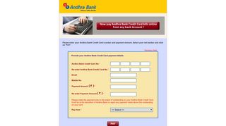 Andhra Bank Card Pay - BillDesk