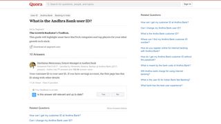 What is the Andhra Bank user ID? - Quora