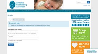 Log in | Australian Breastfeeding Association