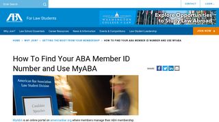 Find your ABA Member Number ID and Use MyABA - ABA for Law ...