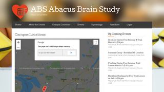 Campus Locations « ABS Abacus Brain Study